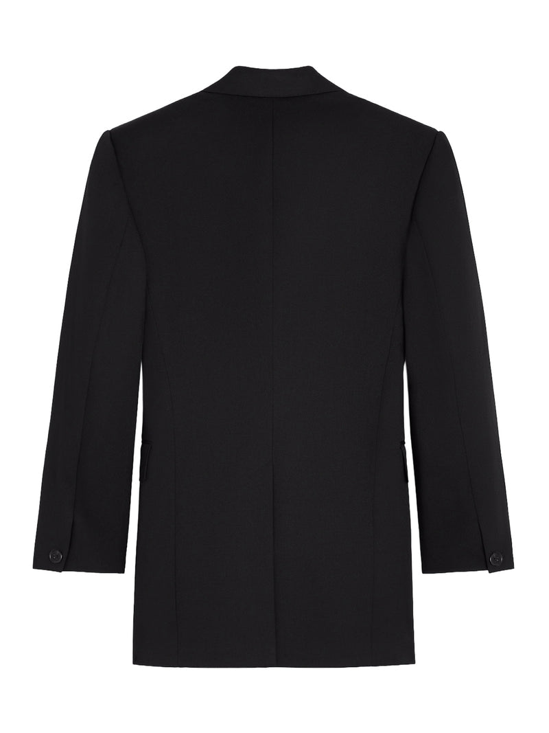 Celine Women Colonne Wool Jacket With Diagonal Weave CELINE