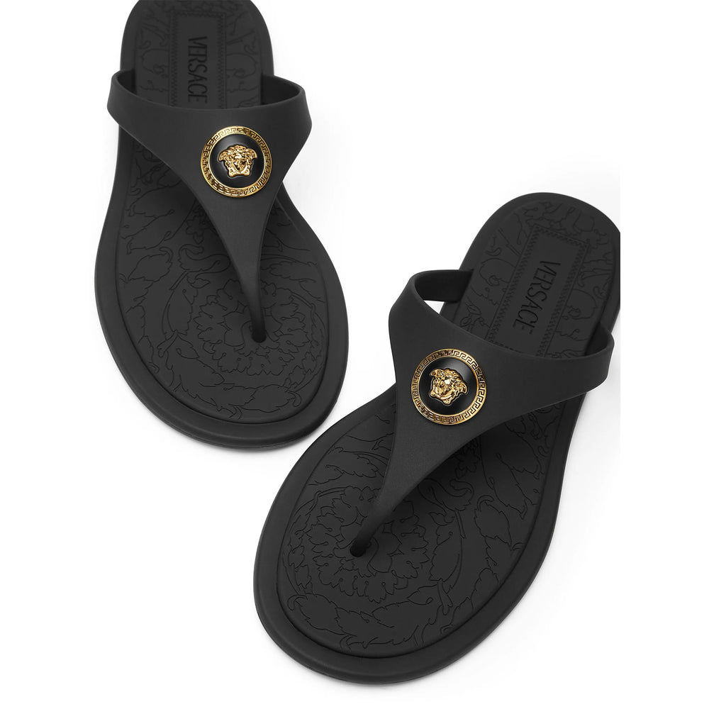 Versace Black Flip-Flops & Slides Women VERSACE