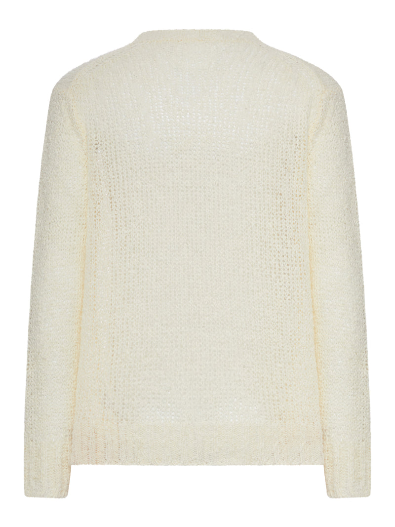 Jil Sander Men Perforated Crew Neck Sweater JIL SANDER