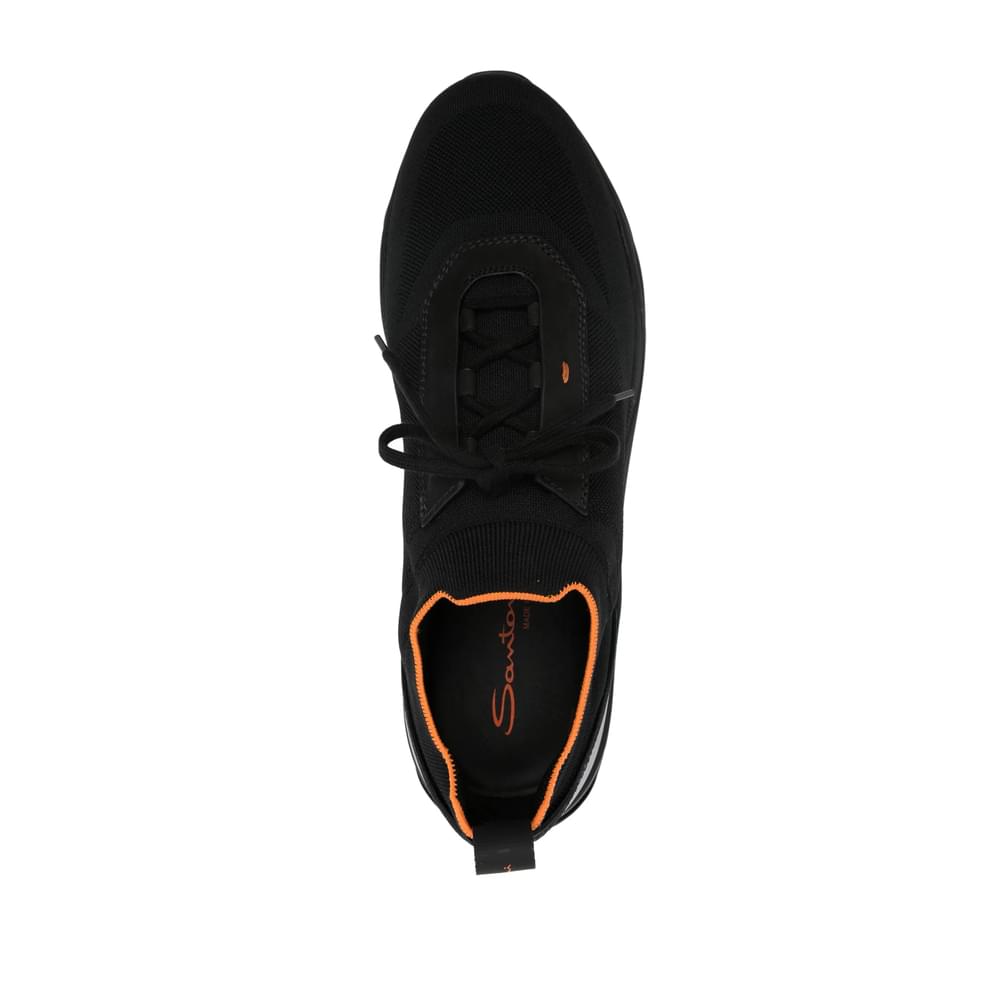 Santoni Black Trainers - Low-Tops Men SANTONI