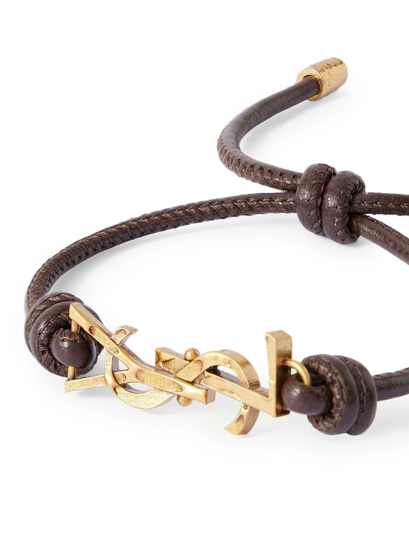 Saint Laurent Men Ysl Woven Nappa Bracelet SAINT LAURENT