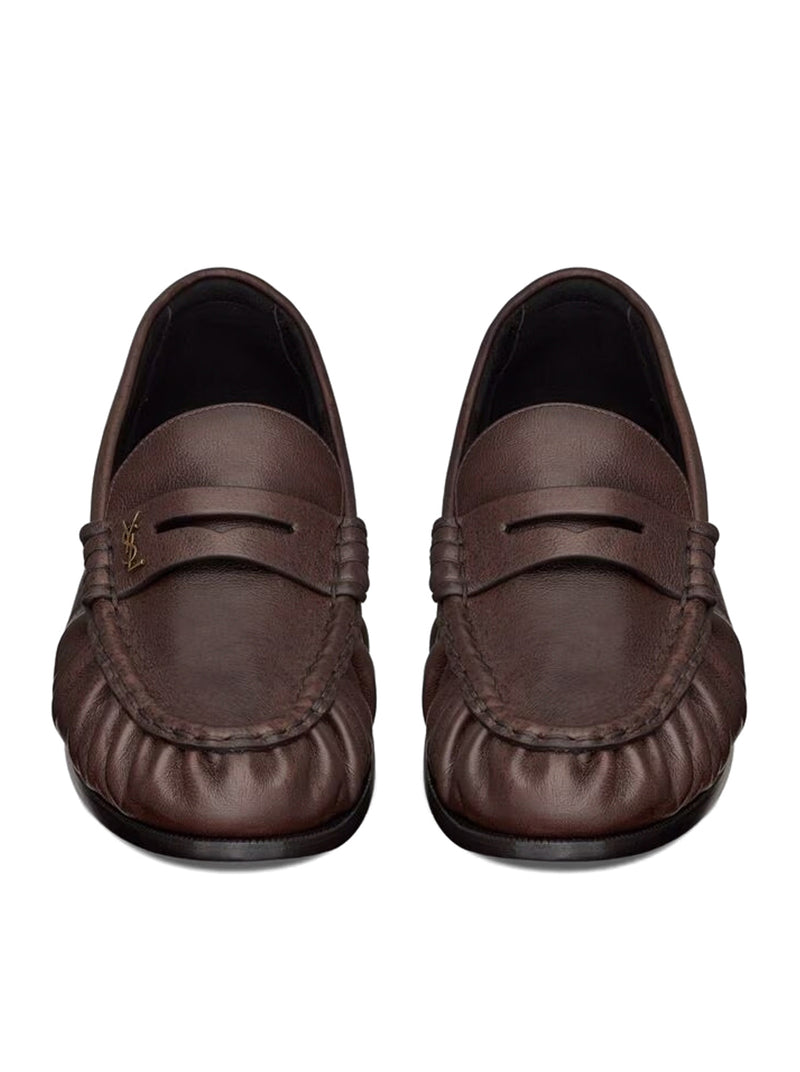Saint Laurent Men Le Loafer Soft Moccasins In Matt Leather SAINT LAURENT