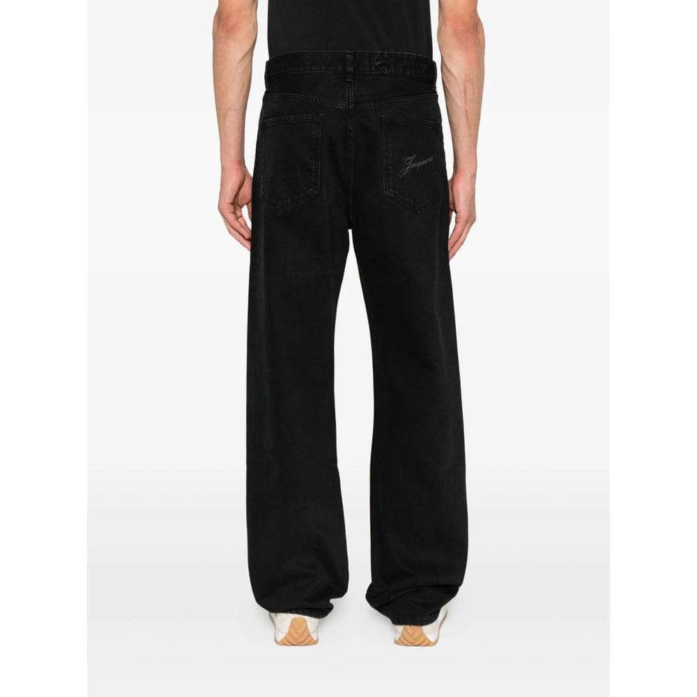 Jacquemus Black Denim - Regular & Straight-Leg Jeans Men JACQUEMUS