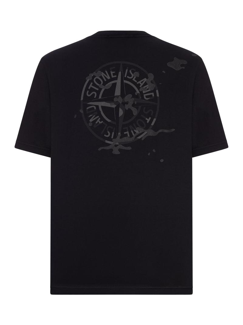 Stone Island Men T-Shirt With Compass Logo Print STONE ISLAND