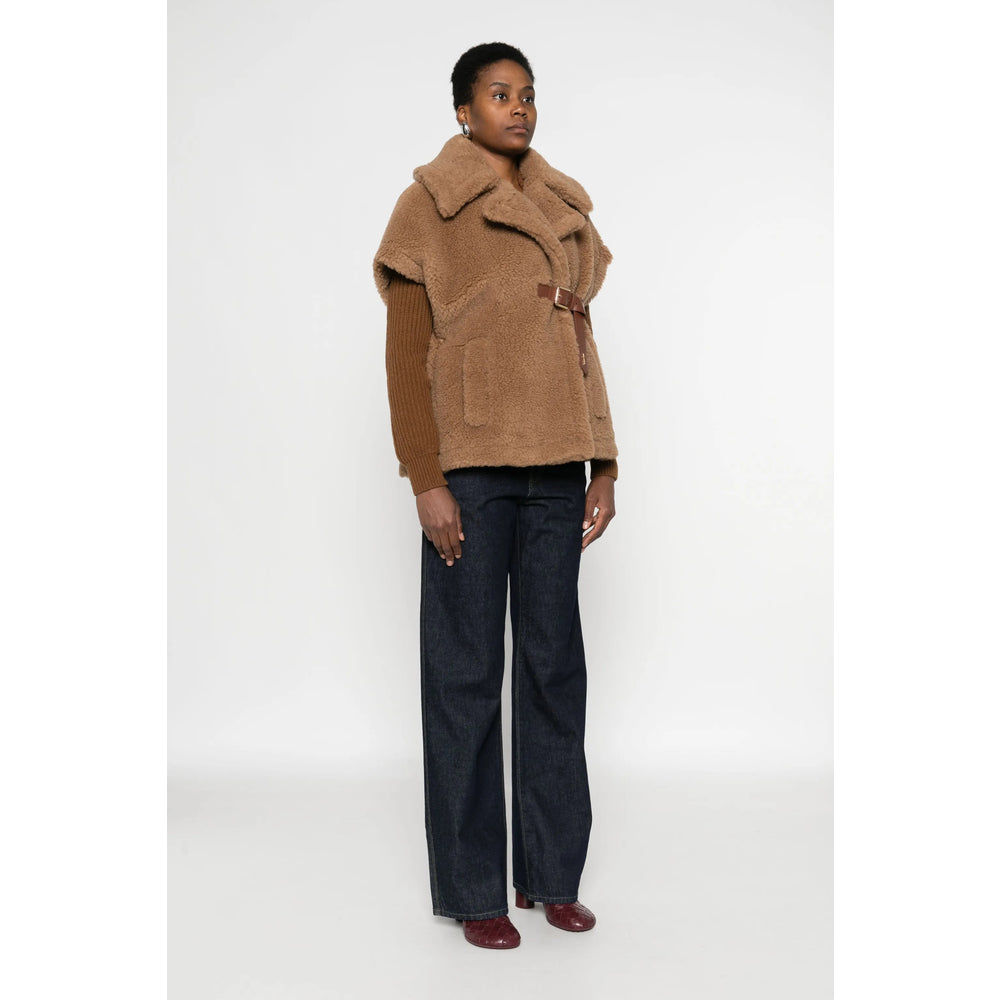 Max Mara Brown Jackets - Capes & Ponchos Women MAX MARA