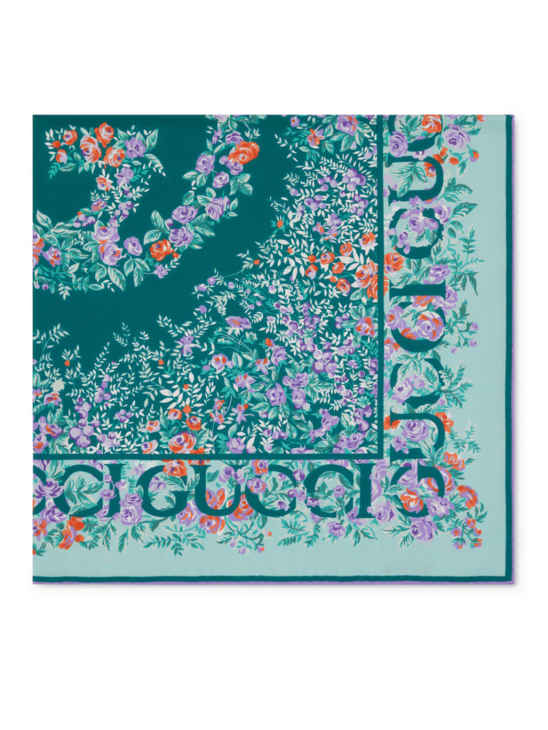 Gucci Women Printed Silk Twill Scarf GUCCI