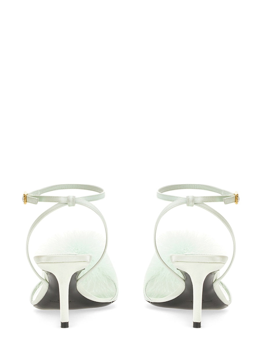 Saint Laurent Women Mule Mae In Satin Crepe SAINT LAURENT