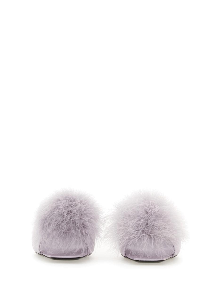 Saint Laurent Women Mule Mae In Satin Crepe SAINT LAURENT
