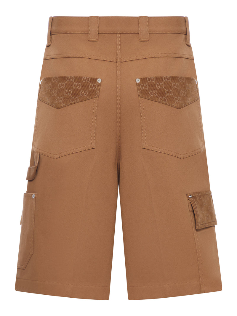 Gucci Men Heavy Cotton Canvas Cargo Bermuda Shorts GUCCI