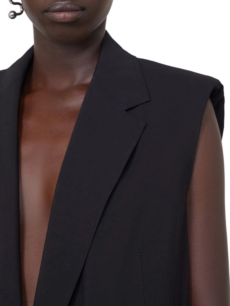 Sportmax Women Oversized Vest In Washed Viscose SPORTMAX