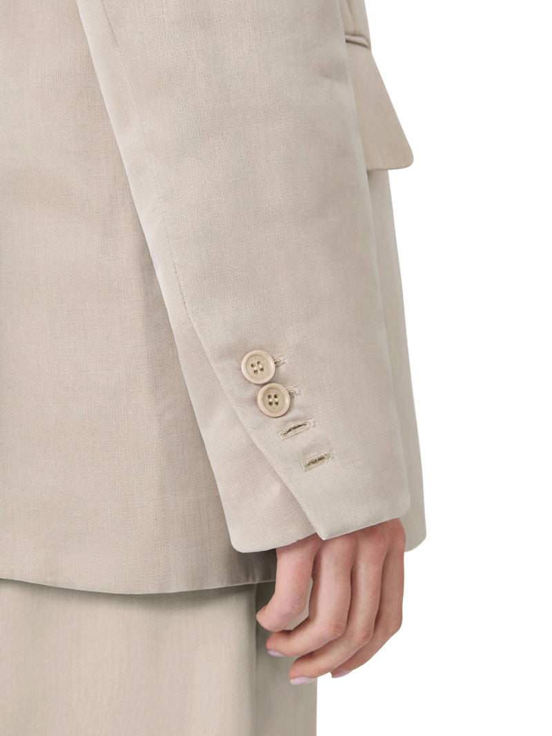 Max Mara Women Over Blazer In Linen Canvas And Organza MAX MARA