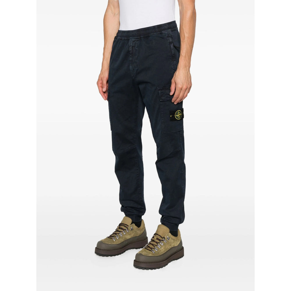 Stone Island Blue Trousers - Tapered Trousers Men STONE ISLAND