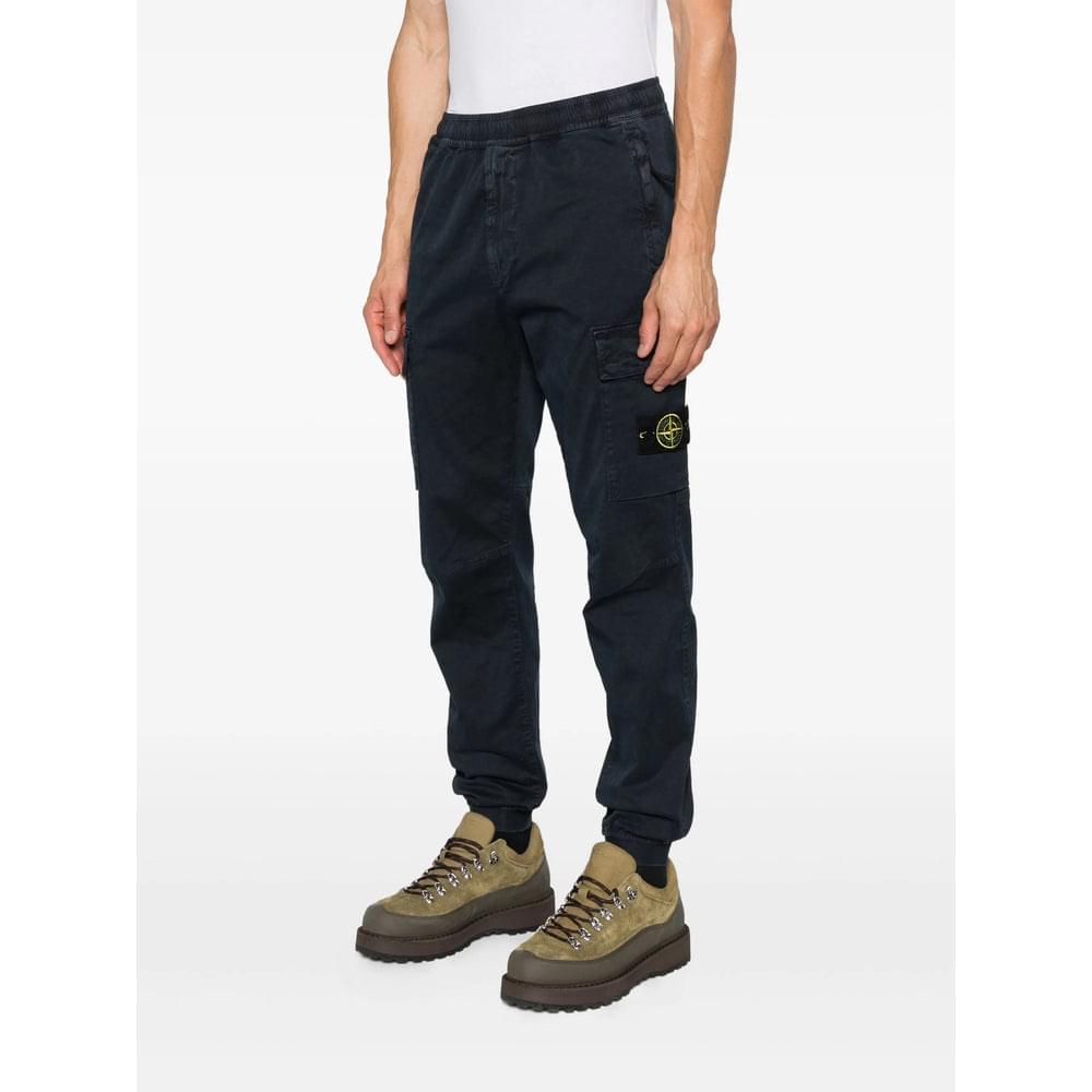 Stone Island Blue Trousers - Tapered Trousers Men STONE ISLAND