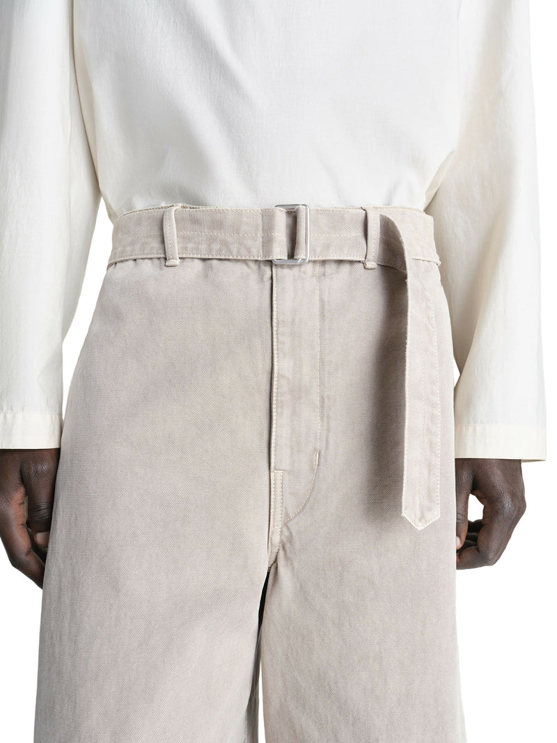 Lemaire Men Snow-Effect Denim Bermuda Shorts LEMAIRE