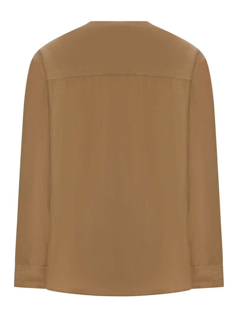 Giorgio Armani Men Viscose Blouse With V-Neck And Patch Pocket GIORGIO ARMANI