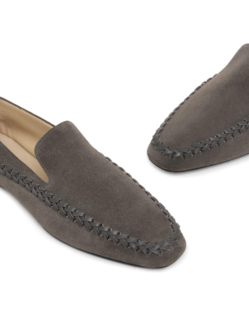 Giorgio Armani Women Slip-On Suede Sneakers With Woven Embroidery GIORGIO ARMANI