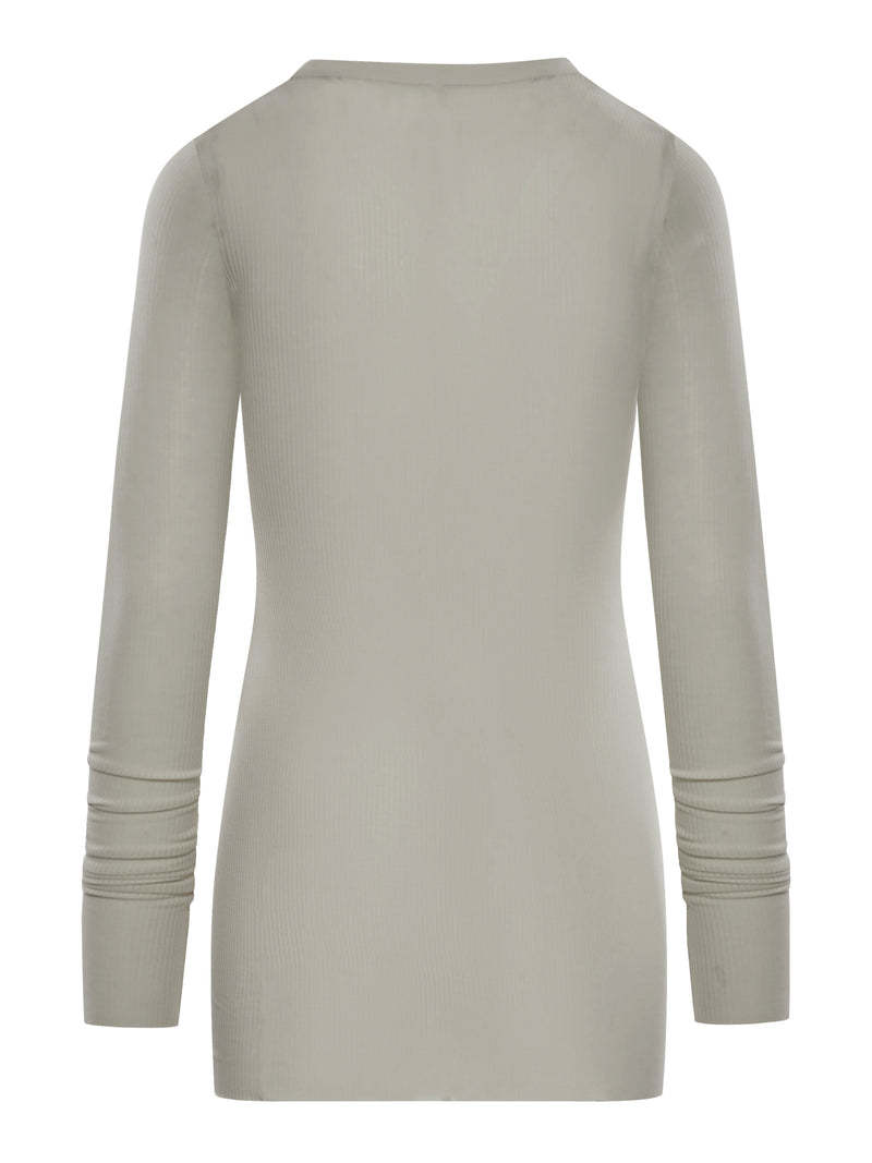 Rick Owens Women Ribbed Sweater In Semi-Transparent Fabric RICK OWENS