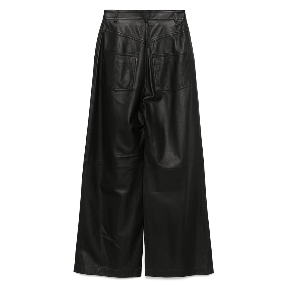 Yves Salomon Black Trousers - Straight Trousers Women YVES SALOMON