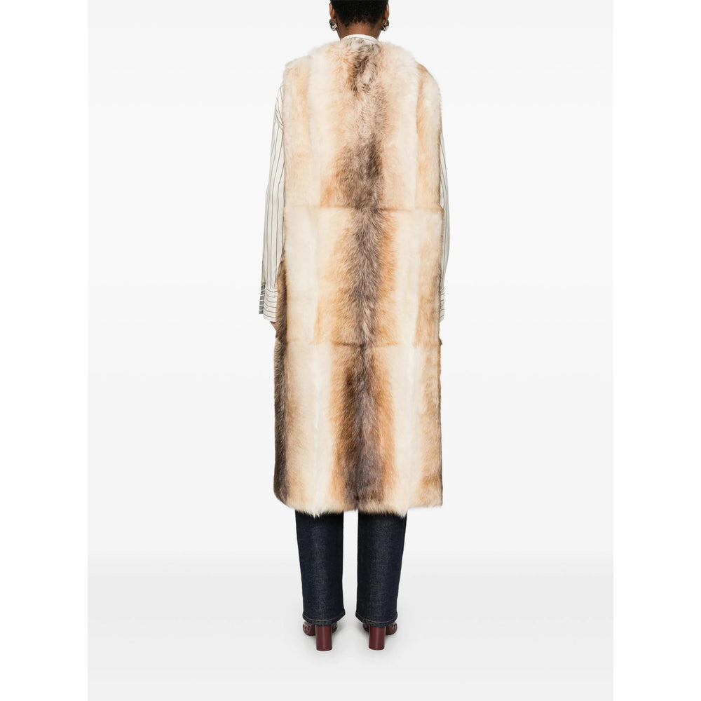 Yves Salomon Neutrals Jackets - Waistcoat & Gilets Women YVES SALOMON
