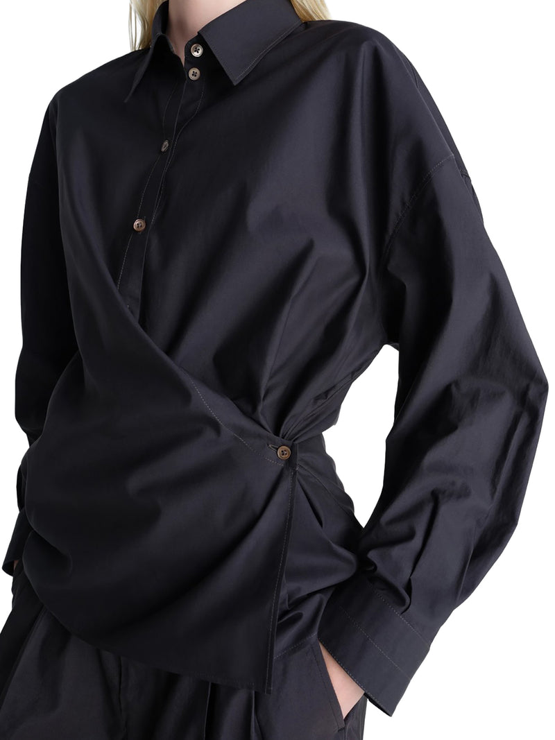 Lemaire Women Twisted Cotton Shirt LEMAIRE