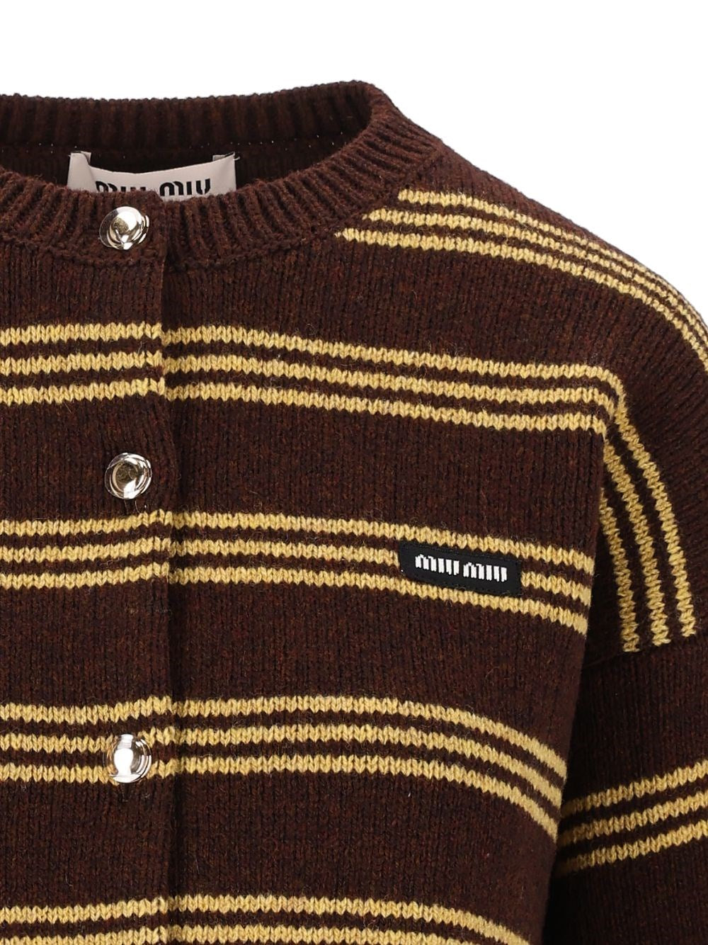 Miu Miu Women Striped Cardigan MIU MIU