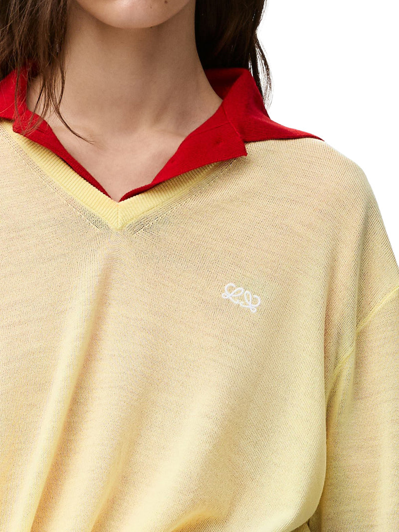 Loewe Women Draped Merino Wool Sweater LOEWE