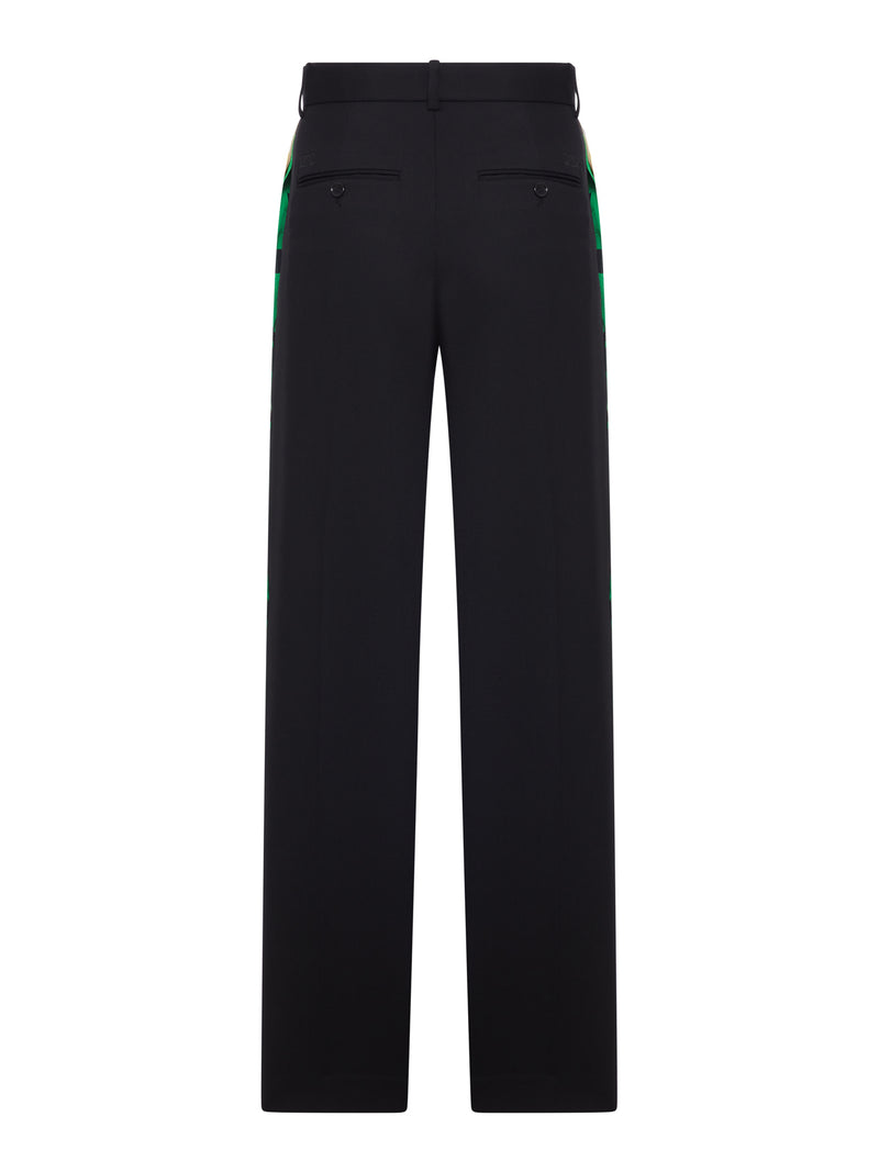 Loewe Women Black Tailored Trousers With Contrasting Side Band LOEWE