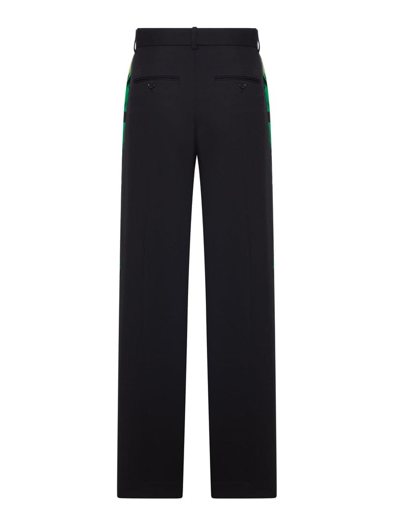 Loewe Women Black Tailored Trousers With Contrasting Side Band LOEWE