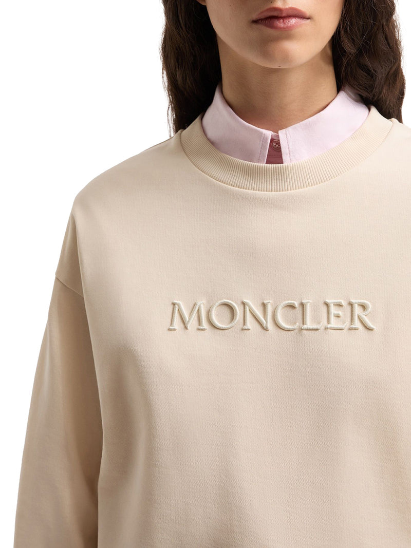 Moncler Women Cotton Sweatshirt With Embroidered Logo MONCLER
