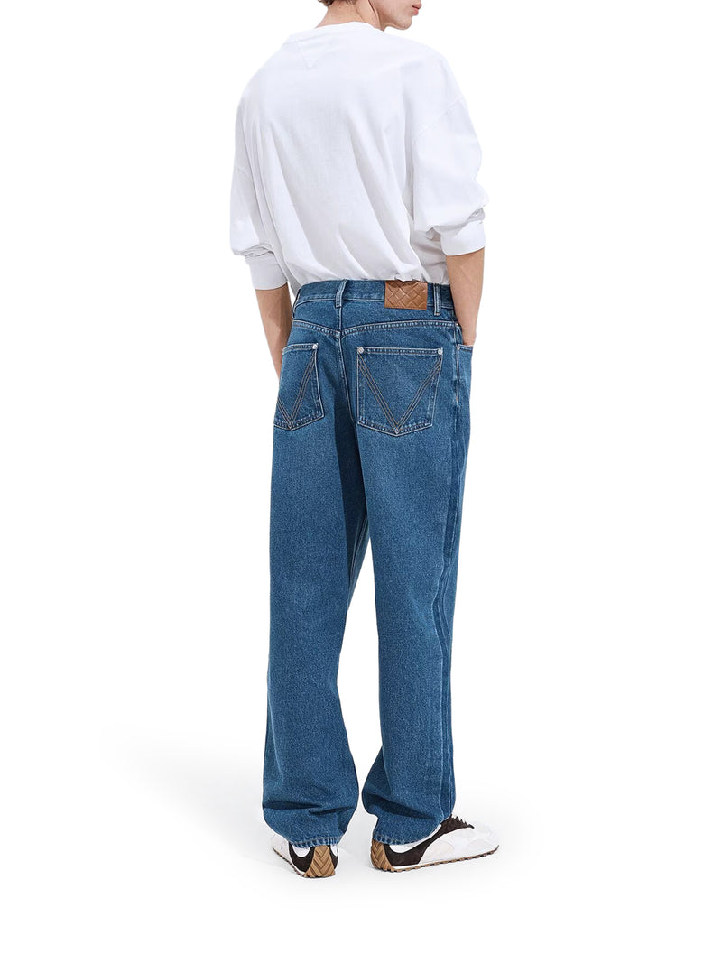Bottega Veneta Men Wide Leg Jeans In Cotton Denim BOTTEGA VENETA