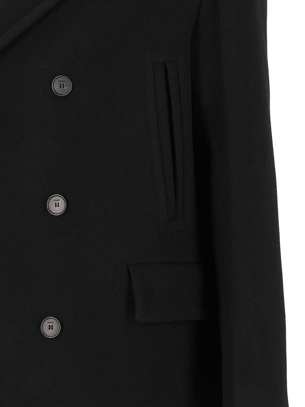 Fendi Men Wool And Angora Coat FENDI