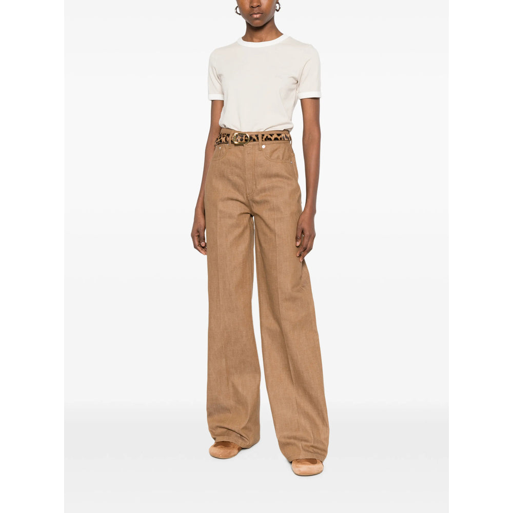 A.P.C. Brown Denim - Wide-Leg Jeans Women A.P.C.