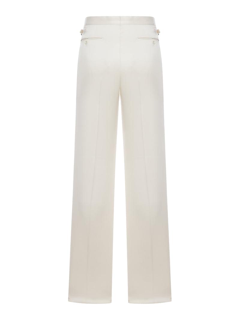 Tom Ford Men Silk Gabardine Trousers With Double Pleats TOM FORD