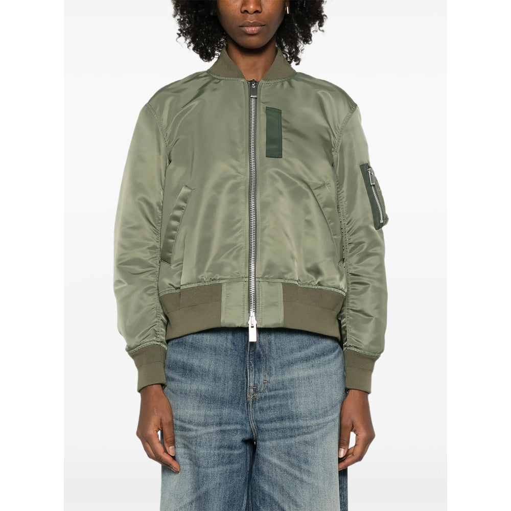 Sacai Green Jackets - Bomber Jackets Women SACAI