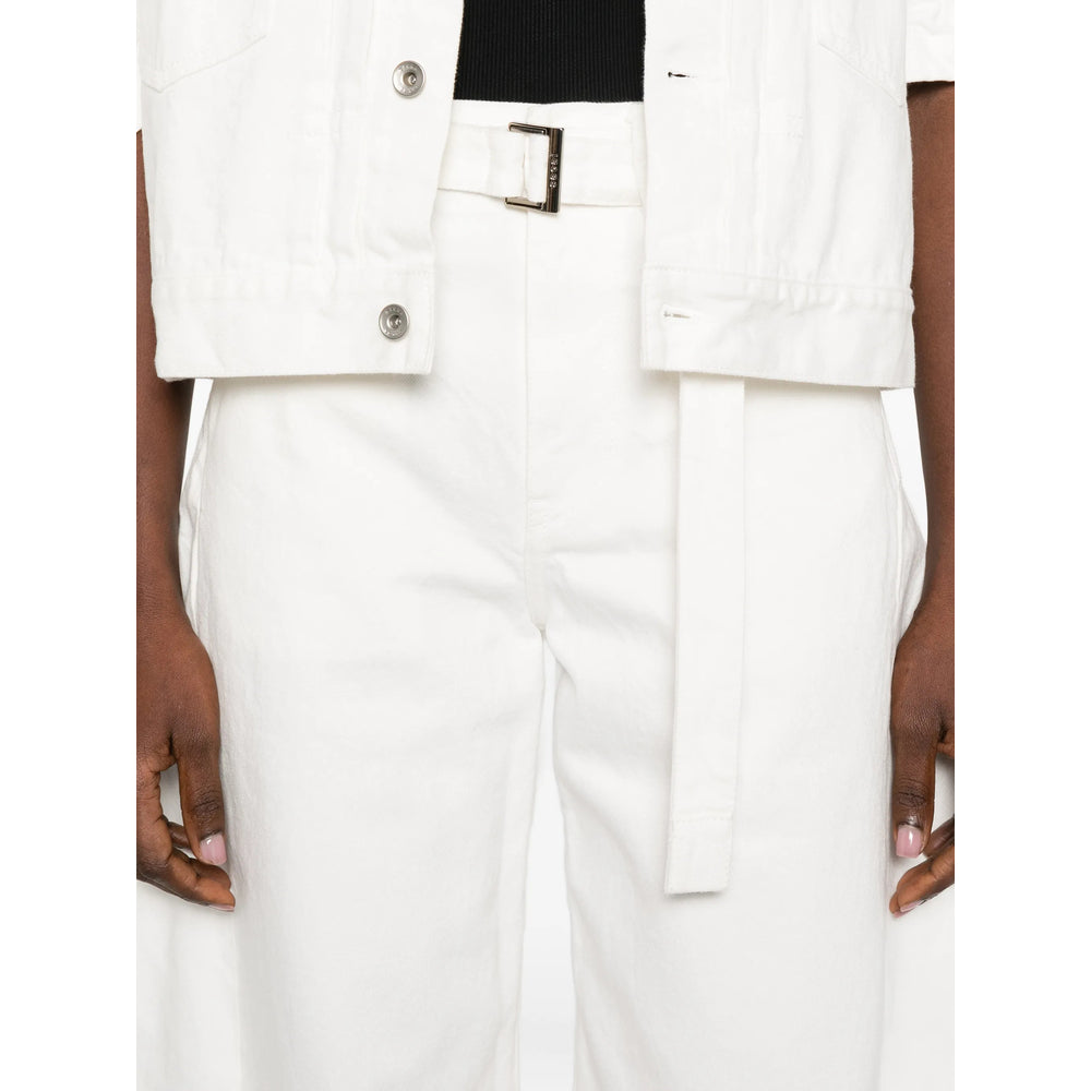 Sacai White Denim - Tapered Jeans Women SACAI