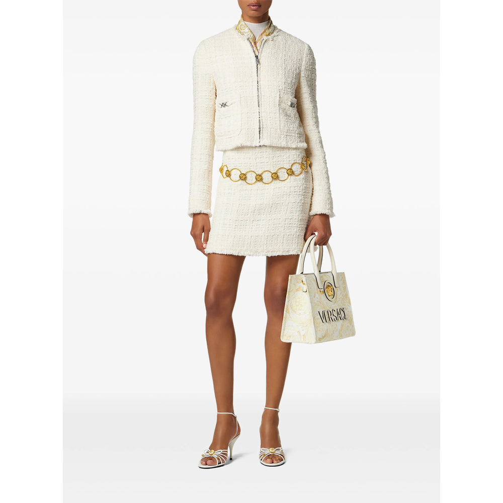 Versace Neutrals Jackets - Cropped Jackets Women VERSACE