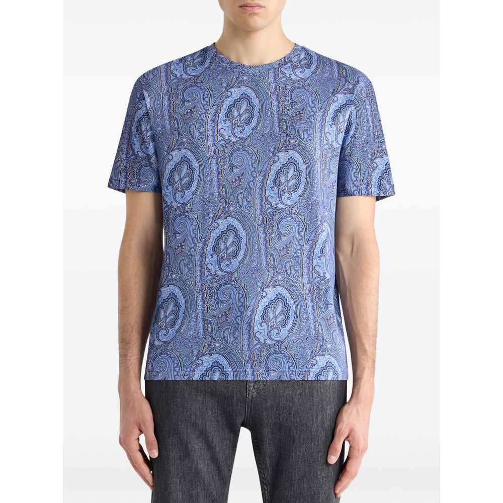 Etro Blue T-Shirts & Vests - T-Shirts Men ETRO