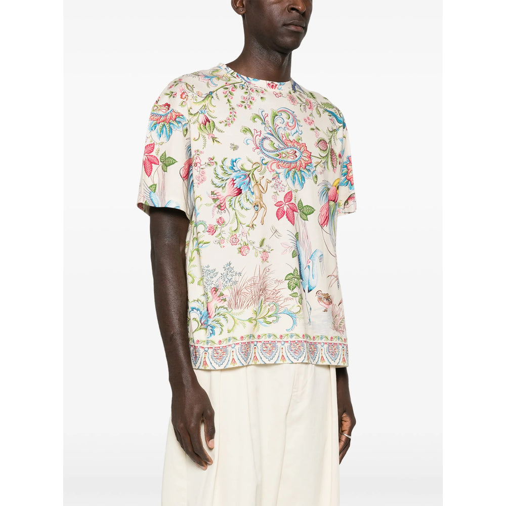 Etro Neutrals T-Shirts & Vests - T-Shirts Men ETRO