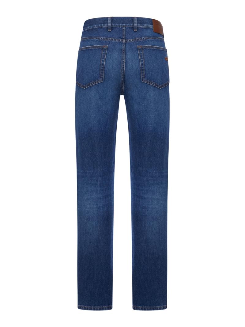 Zegna Men Vintage Stretch Denim Jeans ZEGNA