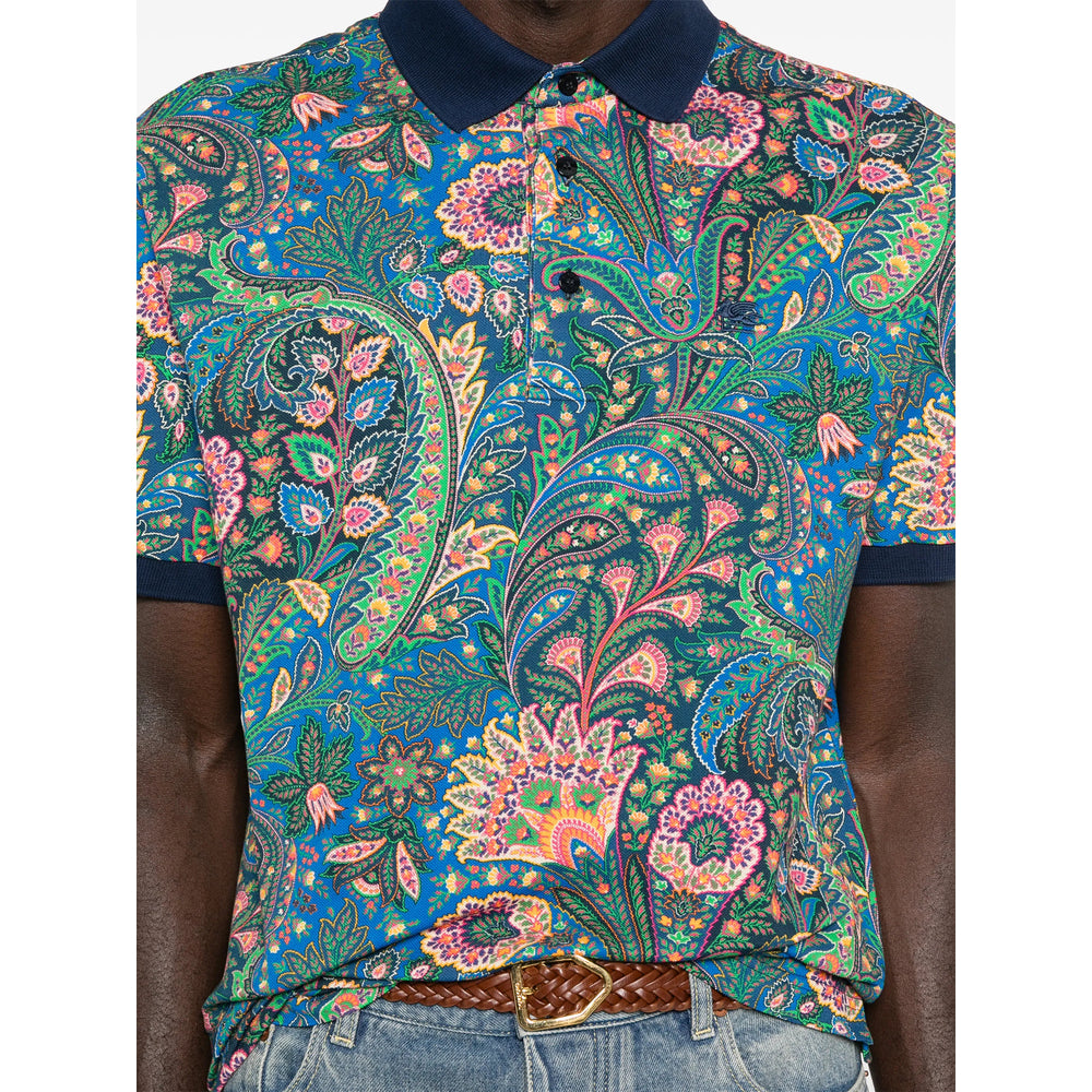 Etro Blue Polo Shirts Men ETRO