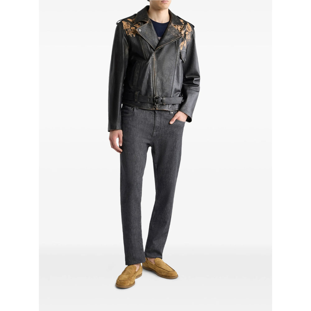 Etro Black Jackets - Leather Jackets Men ETRO