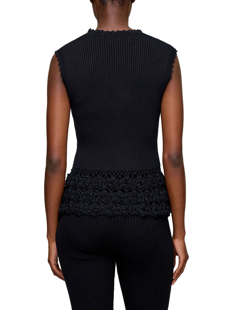 Ganni Women Vest In Cotton Crochet GANNI