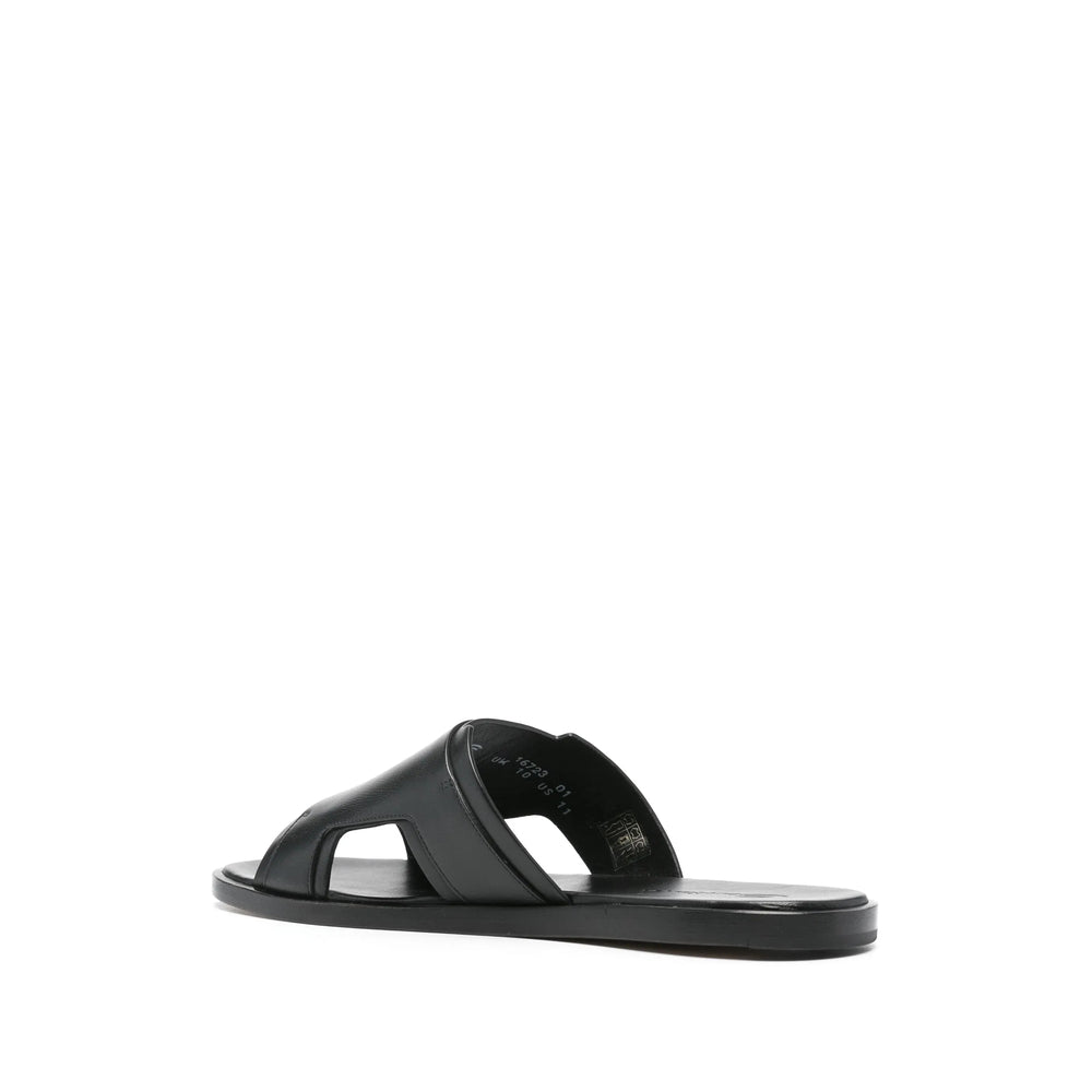Santoni Black Sandals Men SANTONI