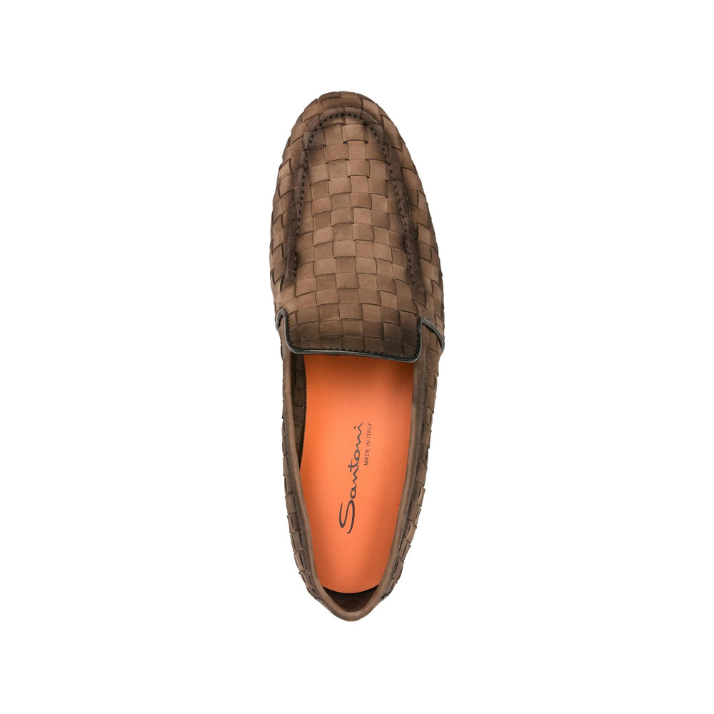 Santoni Brown Loafers Men SANTONI