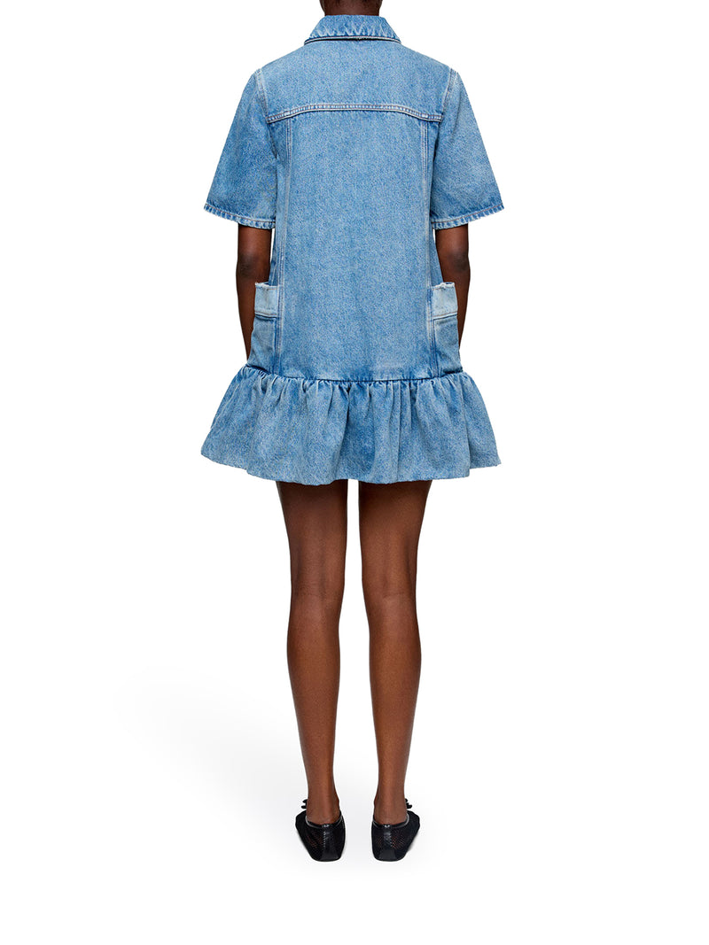 Ganni Women Patchwork Denim Dress GANNI