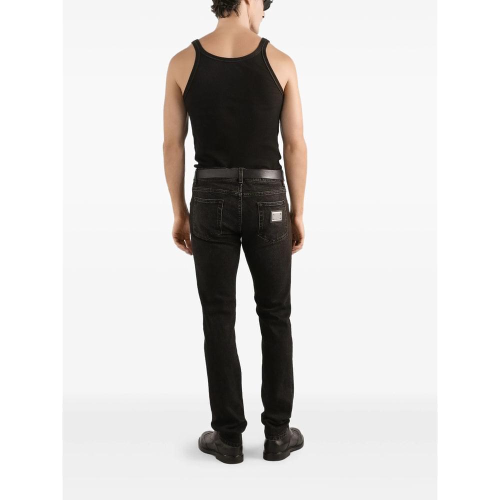 Dolce & Gabbana Black Denim - Regular & Straight-Leg Jeans Men DOLCE & GABBANA