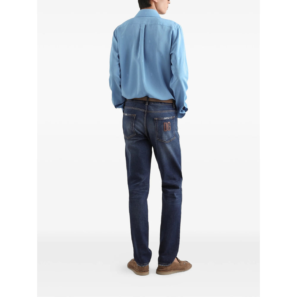 Dolce & Gabbana Blue Denim - Regular & Straight-Leg Jeans Men DOLCE & GABBANA