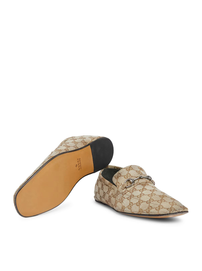 Gucci Men Lived-Effect Moccasin With Horse Clip GUCCI