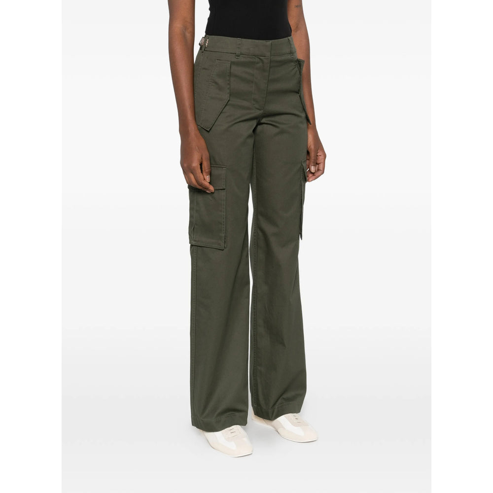 Burberry Green Trousers - Straight Trousers Women BURBERRY