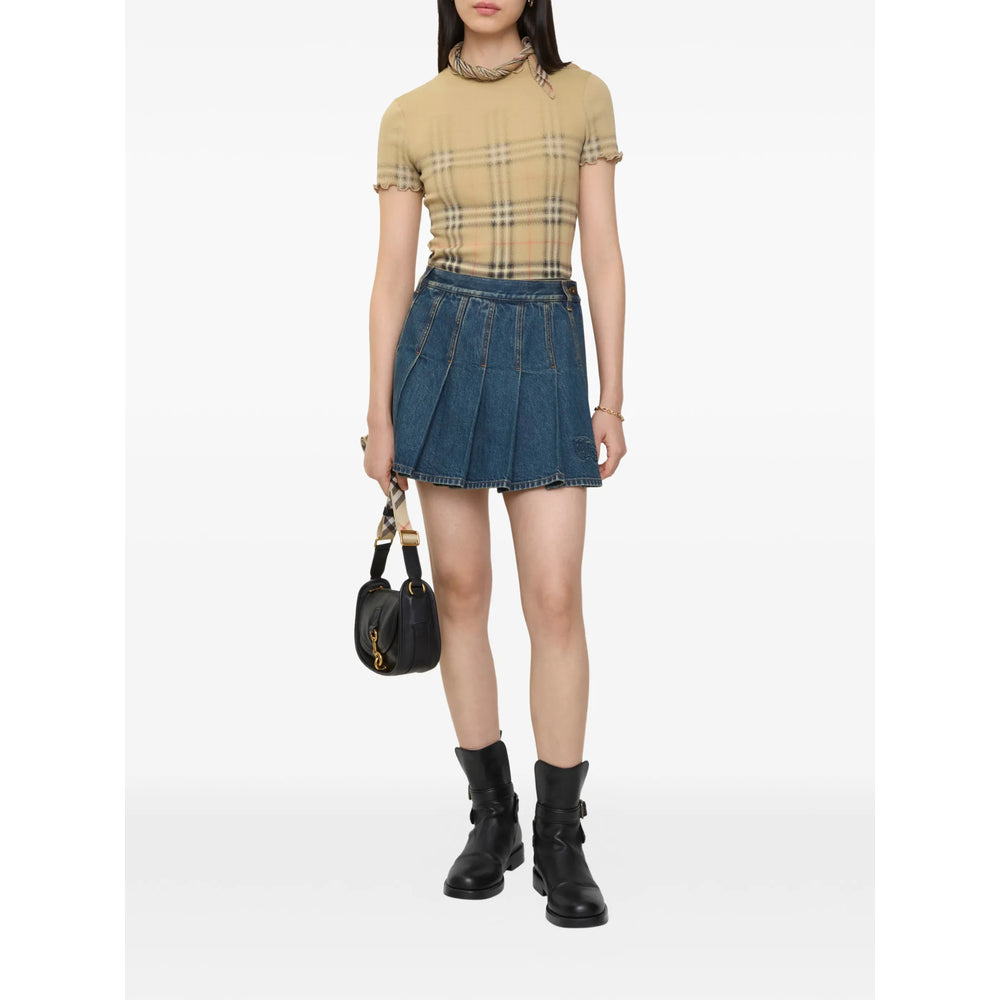 Burberry Blue Skirts - Pleated Skirts Women BURBERRY